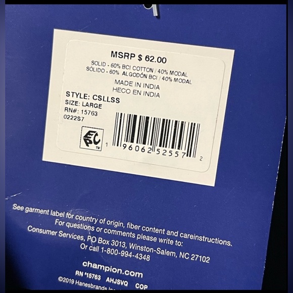 CHAMPION TWO PIECE LONG SLEEVE PAJAMA SET WOMEN SLEEPWEAR BLUE COLOR SIZE MEDIUM - Picture 11 of 12